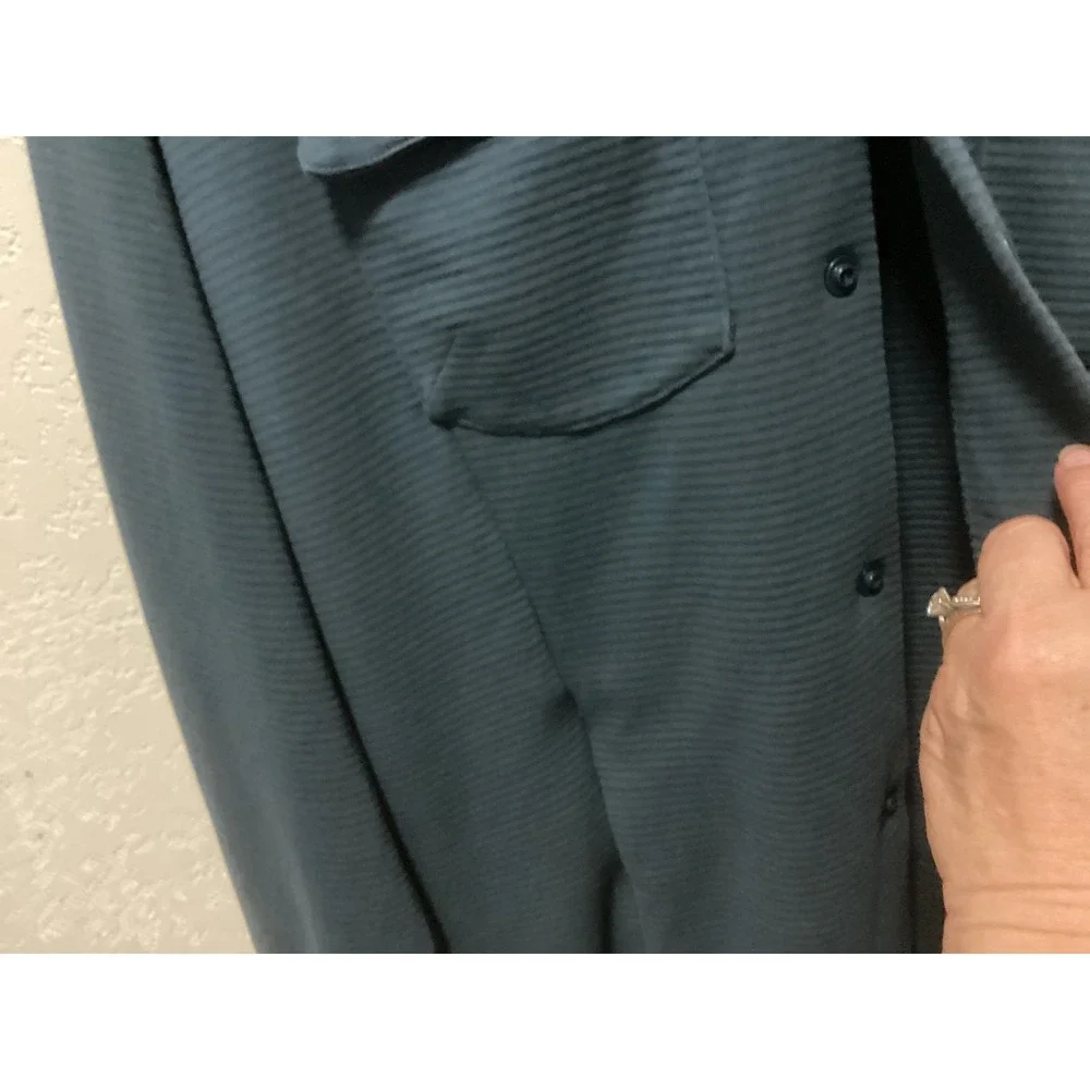 Adidas COLD.RDY Snap‎ Front Jacket Mens Large Teal Blue Ribbed HG3238